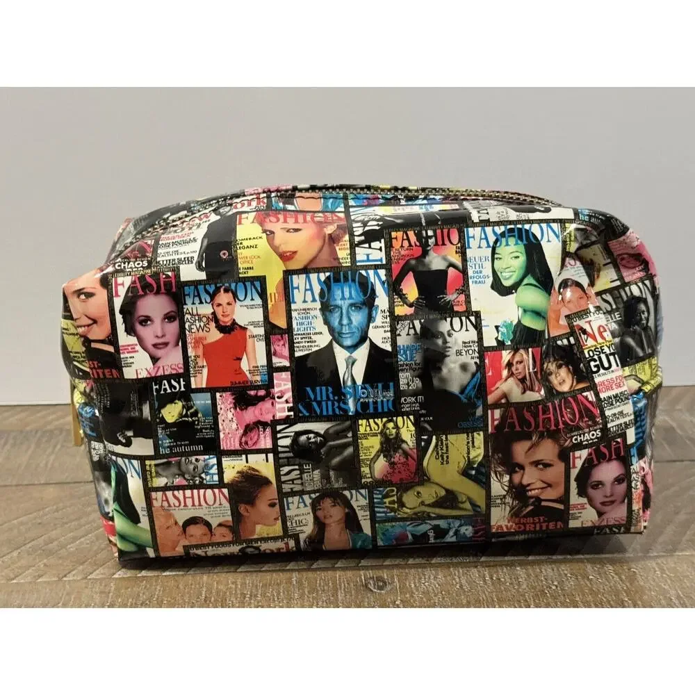 Glossy Magazine Cover Cosmetic Bag Daniel Craig/Michelle Obama Magazine